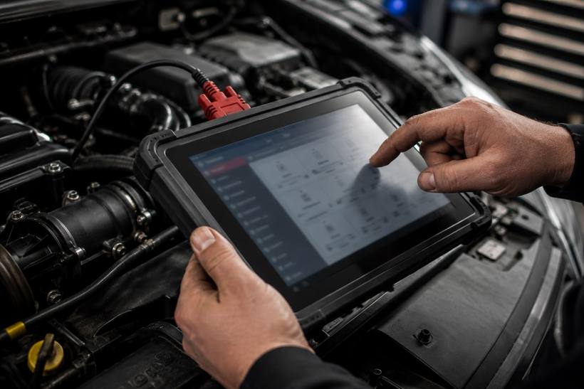 Fehlerdiagnose mit modernem Diagnosegerät bei Auto Vögerl in Dantersdorf bei Velburg